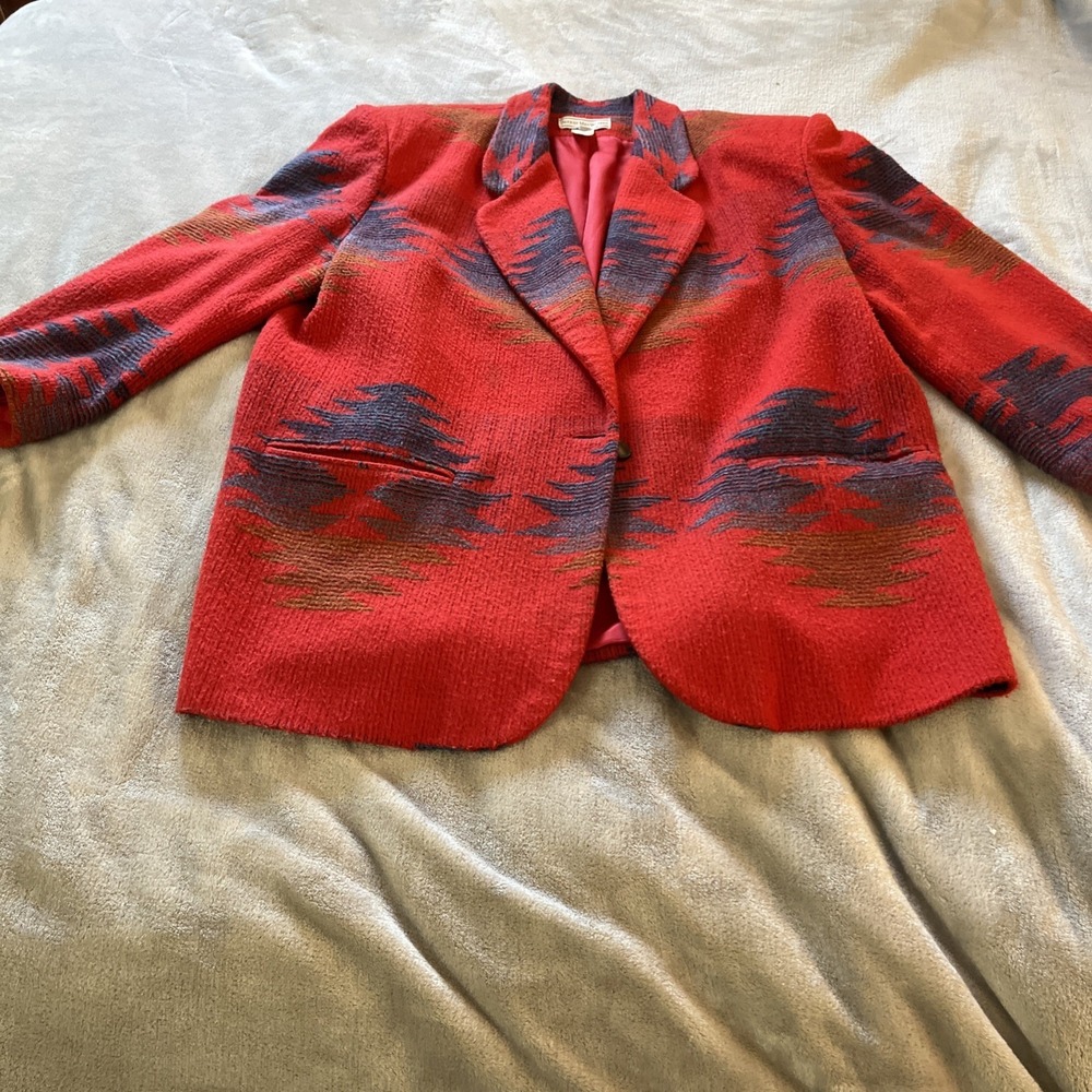 Blazer August Max Women Blazer Santa Fe Style Size 18 Front Pockets
